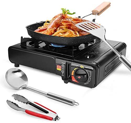 CAMPING PORTABLE STOVE USE WITH DUAL MODE LPG CYLINDER, CHULHA IRON AUTOMATIC BUTANE GAS STOVE (1 BURNERS)