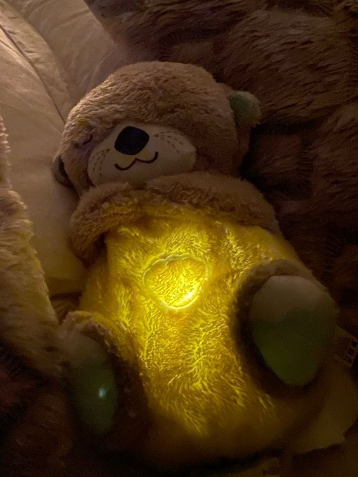 BREATHING TEDDY BEAR BREATHING MOTION INFANT TOYS FOR NEWBORNS, SOFT BREATHING STITCH