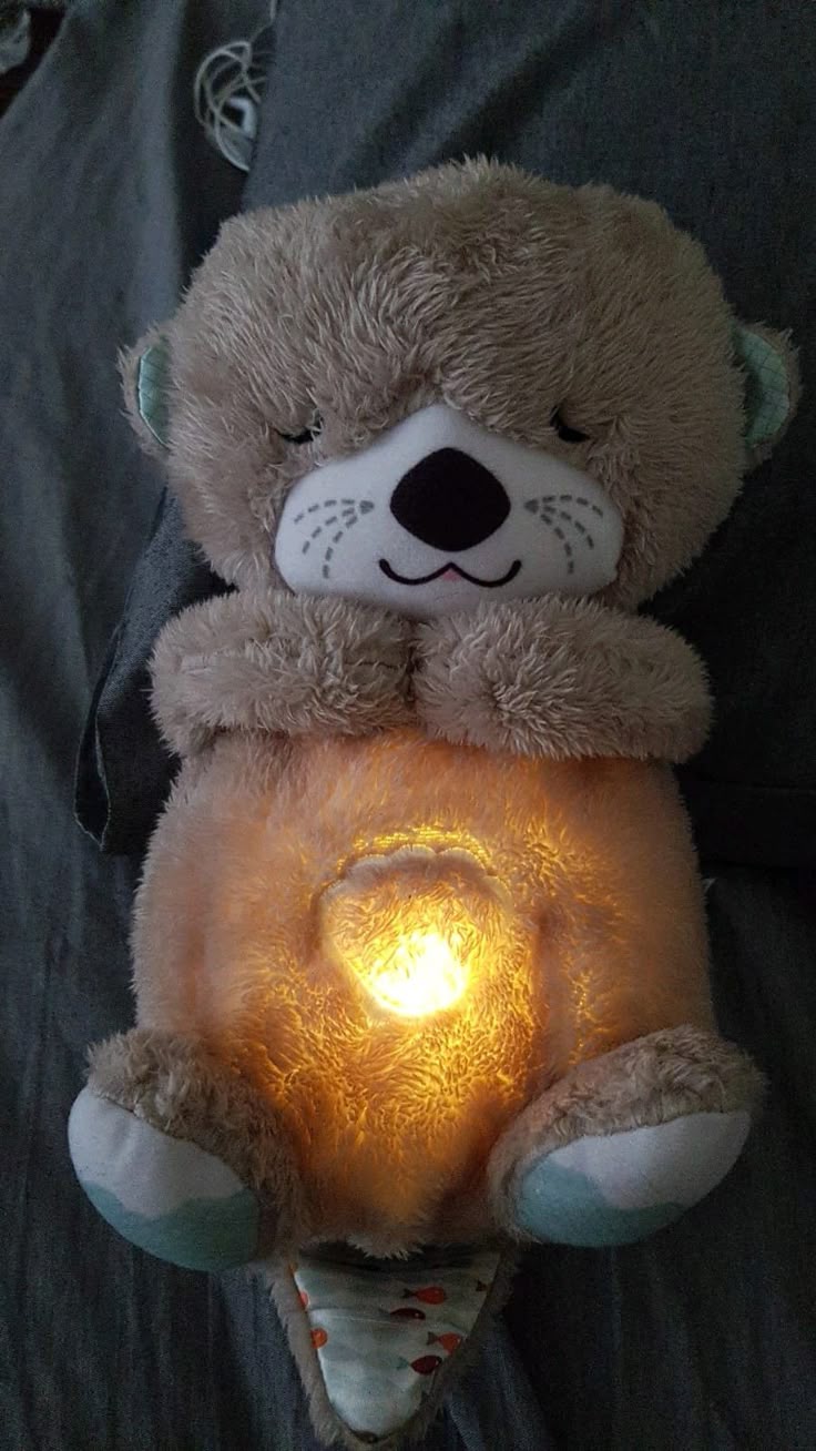 BREATHING TEDDY BEAR BREATHING MOTION INFANT TOYS FOR NEWBORNS, SOFT BREATHING STITCH