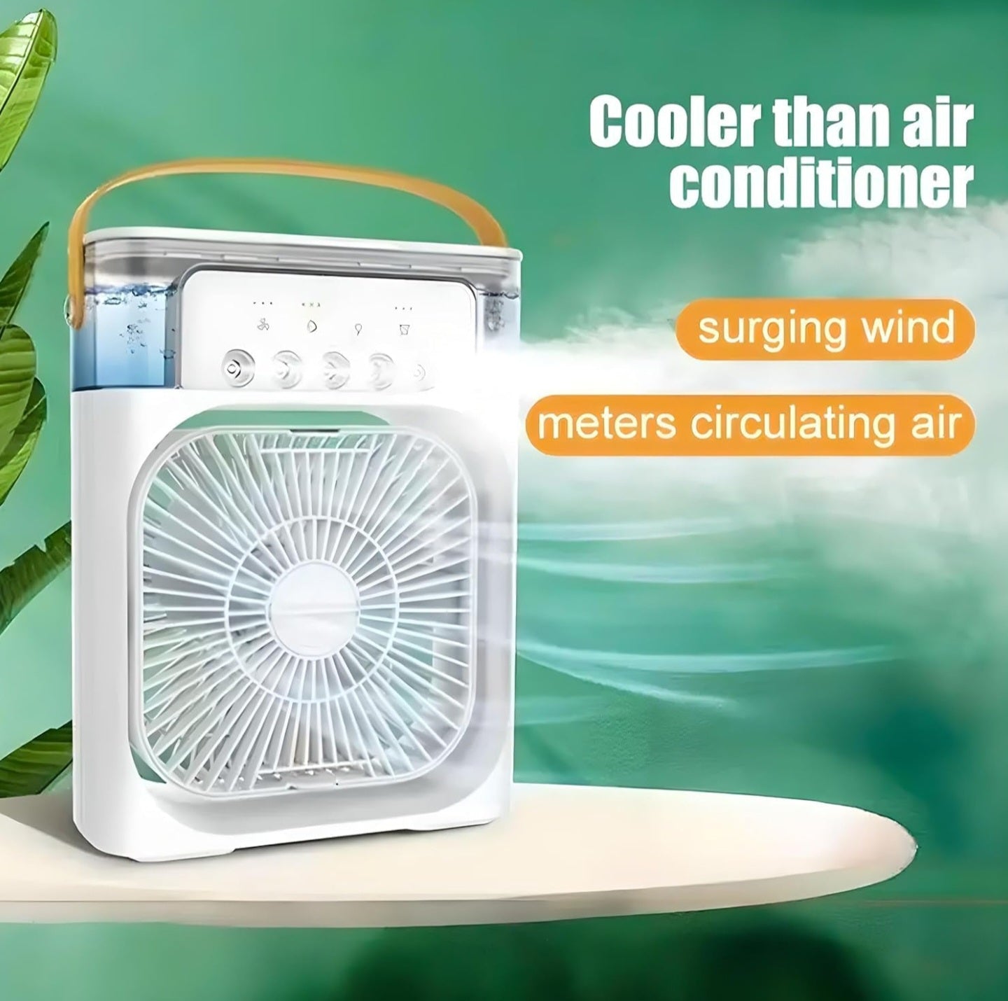 MINI COOLER FOR ROOM COOLING 4-IN-1 PORTABLE AIR CONDITIONER FAN MINI COOLER MIST FAN MINI TABLE FAN USB AIR COOLER (MULTICOLOUR) USB AIR COOLER (WHITE)