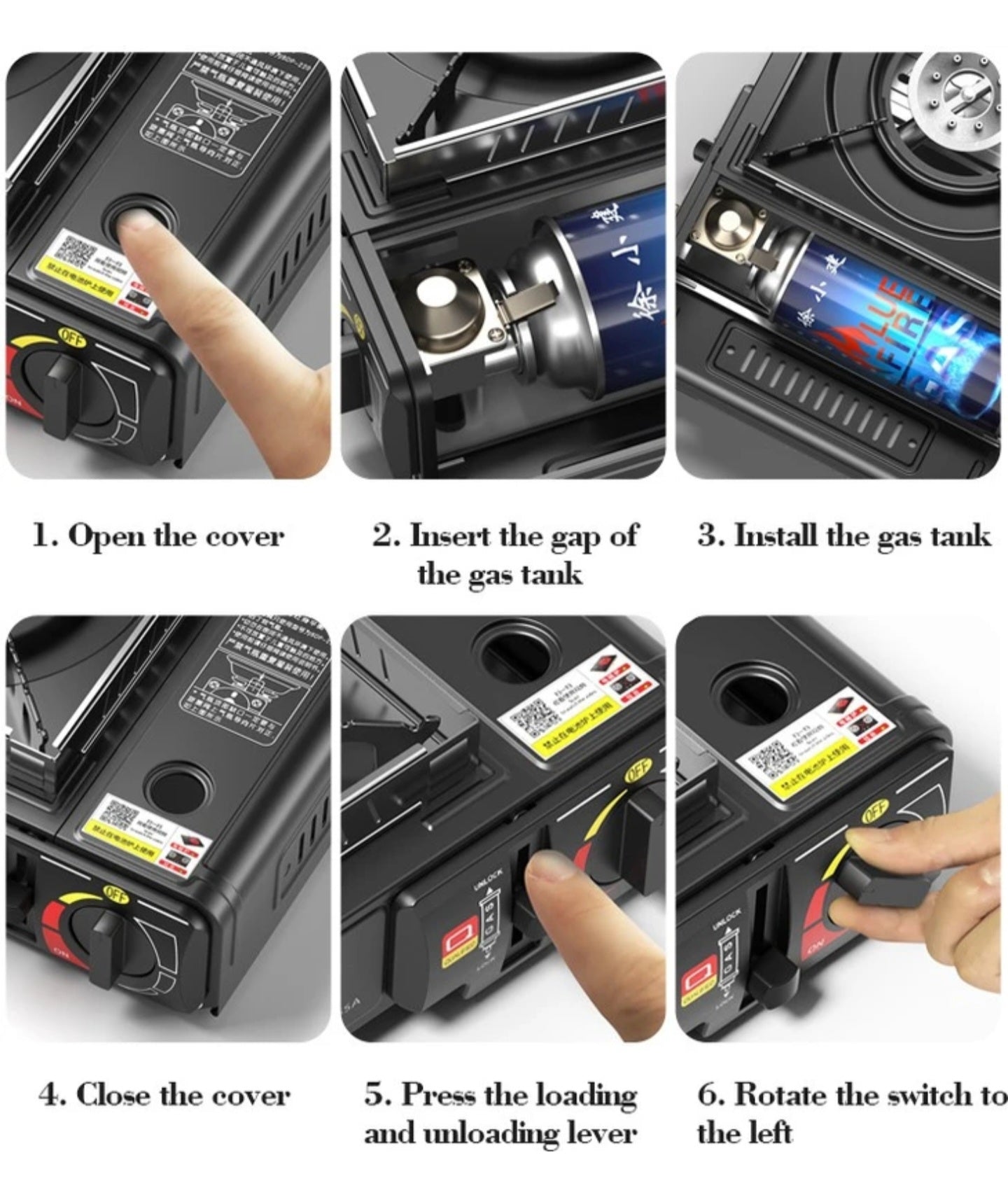 CAMPING PORTABLE STOVE USE WITH DUAL MODE LPG CYLINDER, CHULHA IRON AUTOMATIC BUTANE GAS STOVE (1 BURNERS)