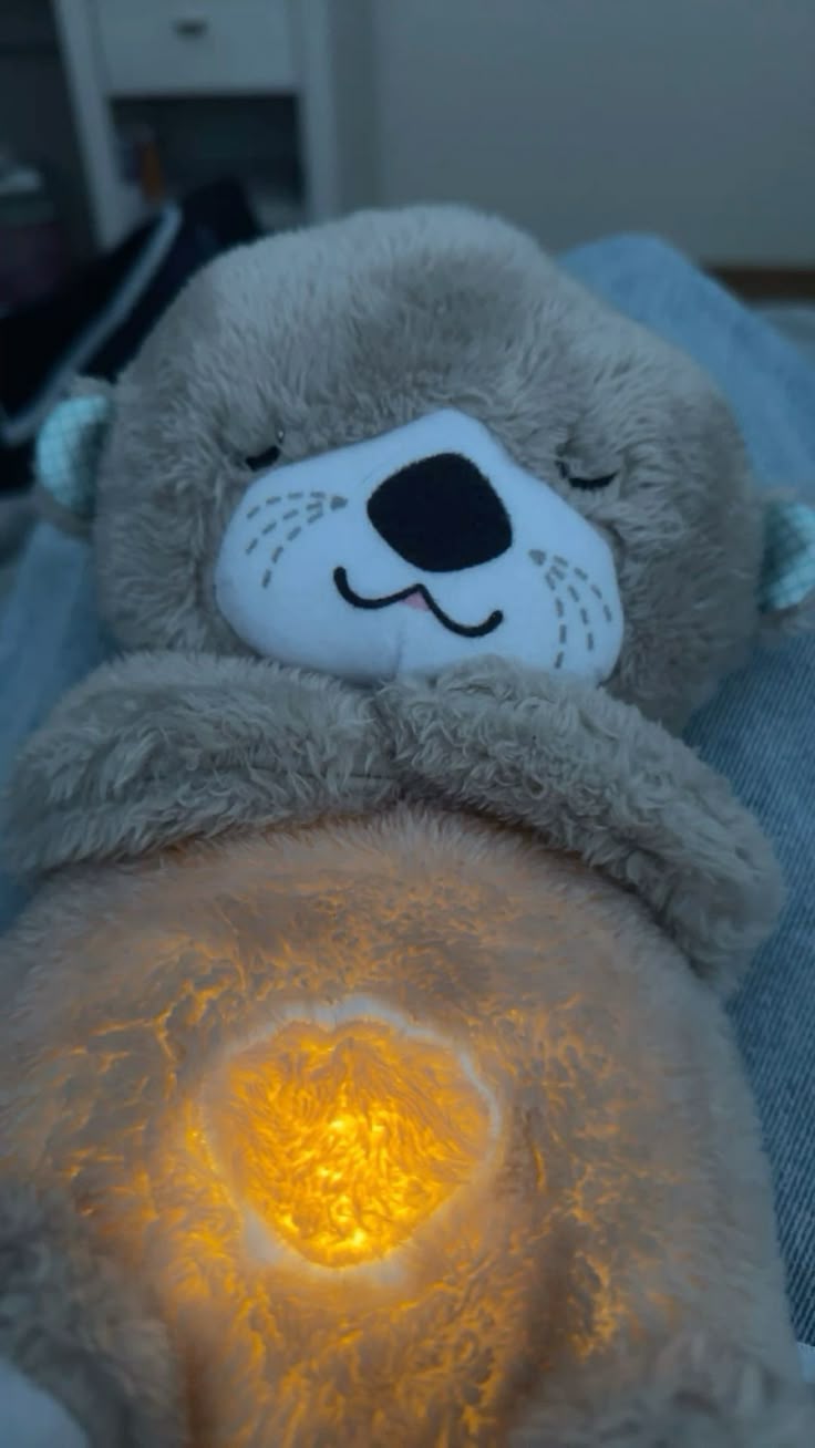 BREATHING TEDDY BEAR BREATHING MOTION INFANT TOYS FOR NEWBORNS, SOFT BREATHING STITCH