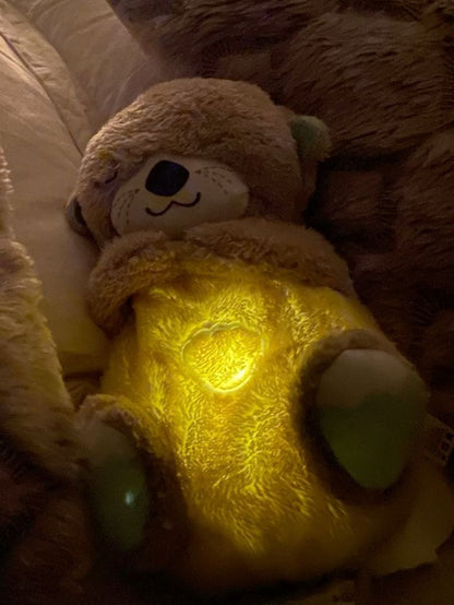 BREATHING TEDDY BEAR BREATHING MOTION INFANT TOYS FOR NEWBORNS, SOFT BREATHING STITCH