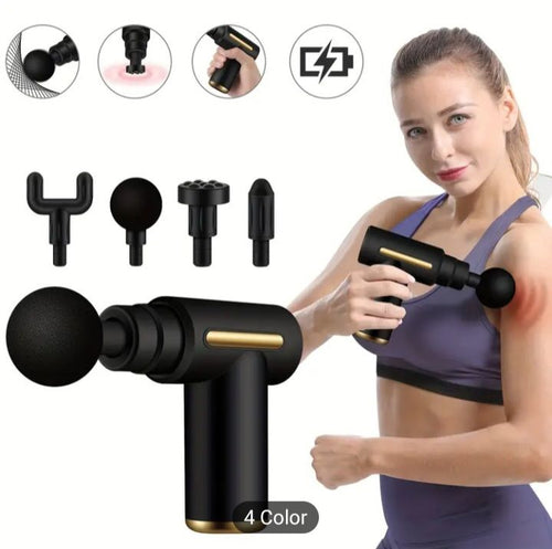 MASSAGE GUN CULT VOLT X HOT&COLD THERAPY, SILICONE HEAD, PAIN RELIEF, DEEP TISSUE FULL BODY GUN MASSAGER (BLACK)