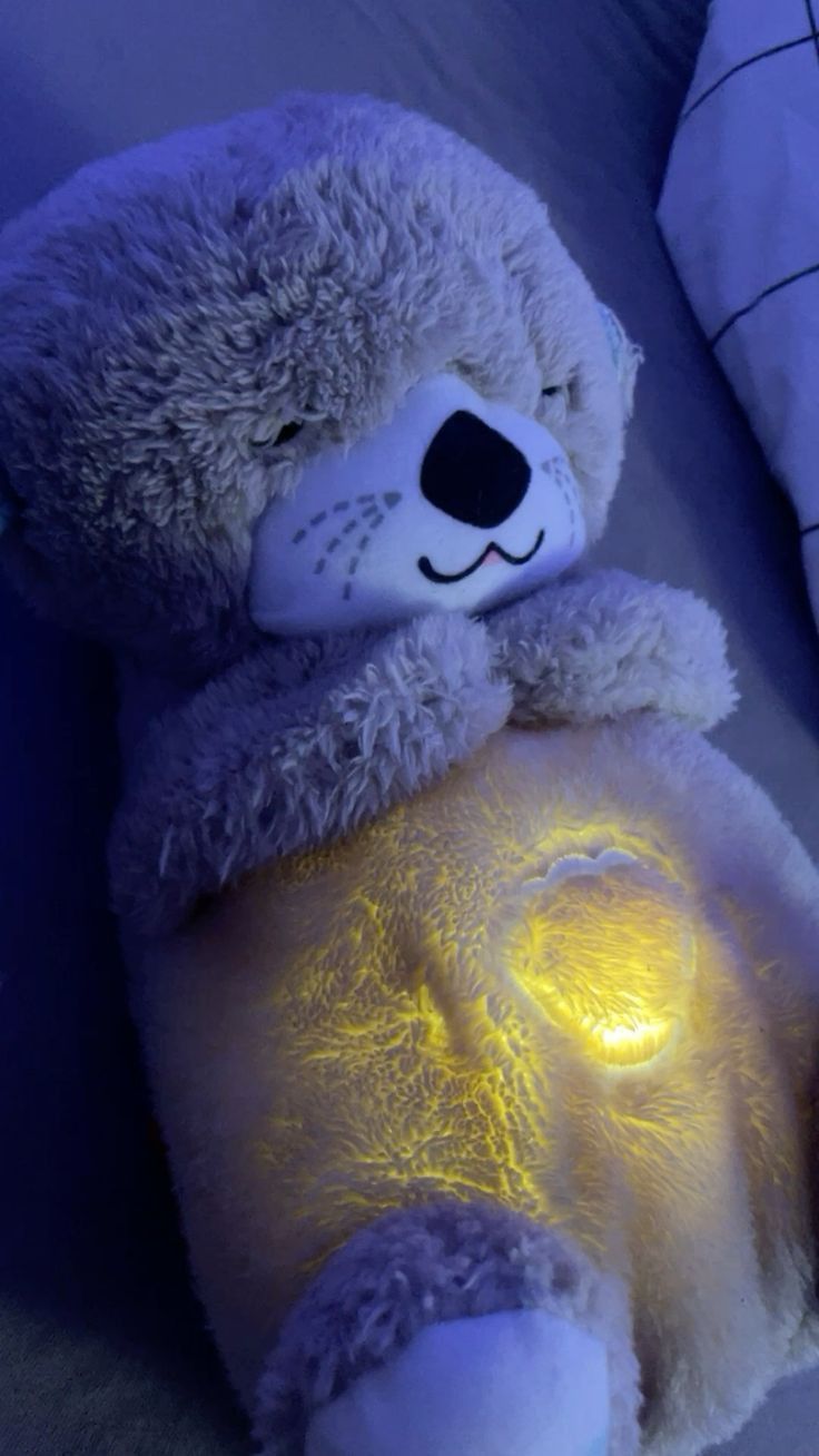BREATHING TEDDY BEAR BREATHING MOTION INFANT TOYS FOR NEWBORNS, SOFT BREATHING STITCH