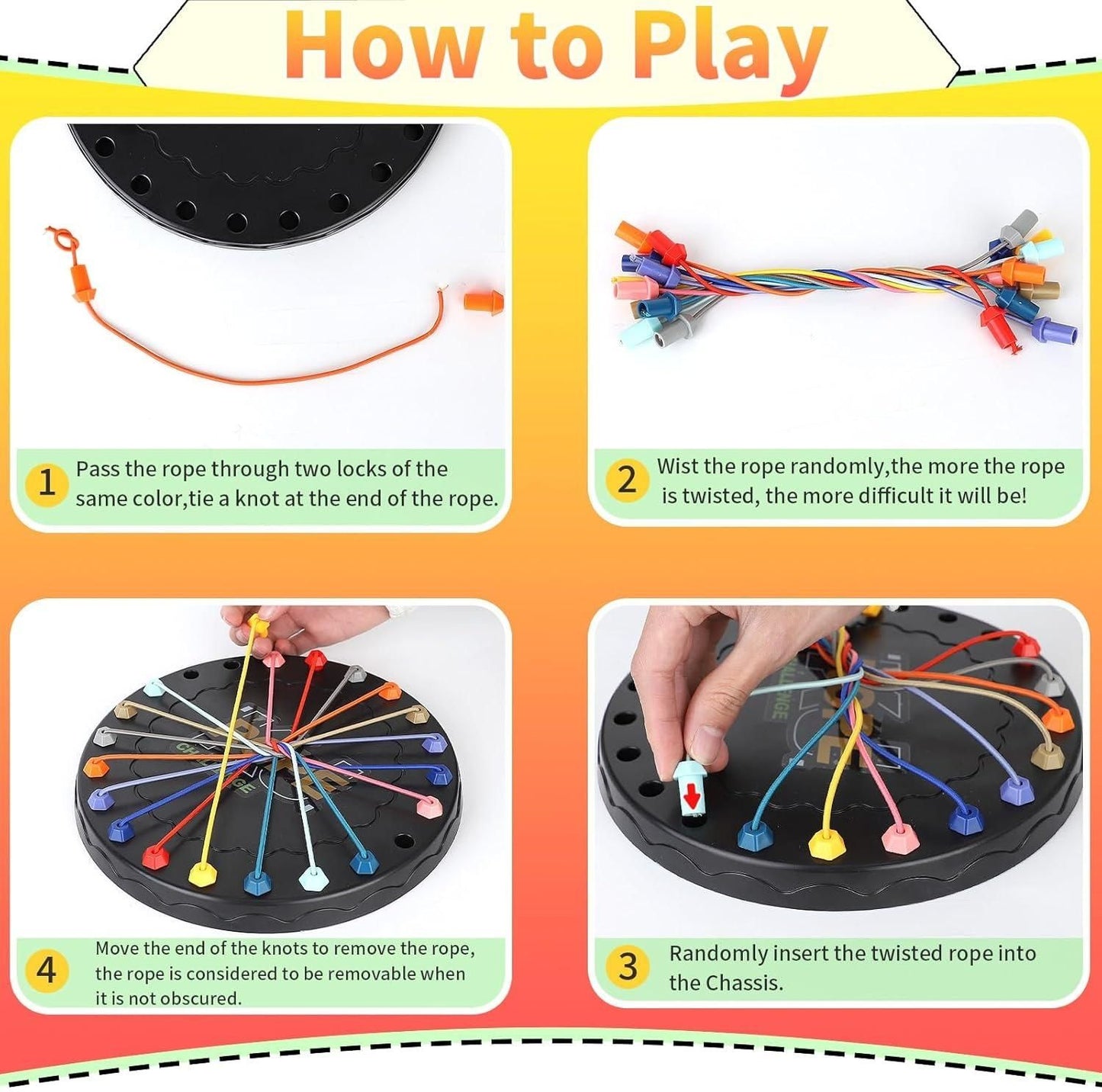 Rope Sorting Puzzle, Brainy Teaser Rope.