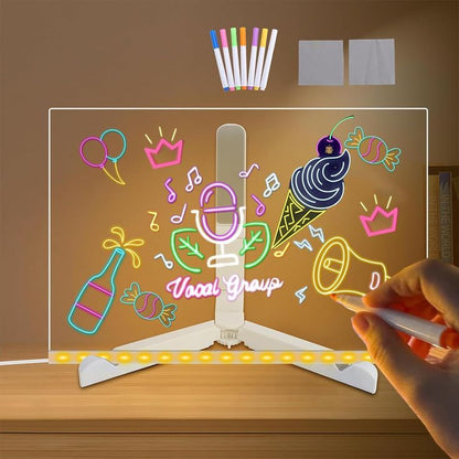 3D LED Light Glass Acrylic Writing pad
