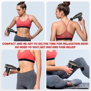 MASSAGE GUN CULT VOLT X HOT&COLD THERAPY, SILICONE HEAD, PAIN RELIEF, DEEP TISSUE FULL BODY GUN MASSAGER (BLACK)