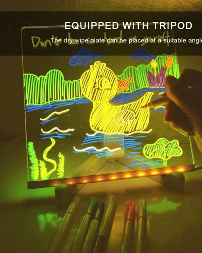3D LED Light Glass Acrylic Writing pad