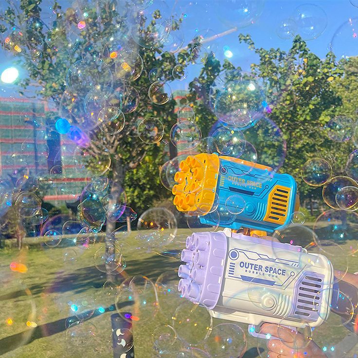 Bubble Gun Machine Kids Automatic Soap Based Bubble Blower
