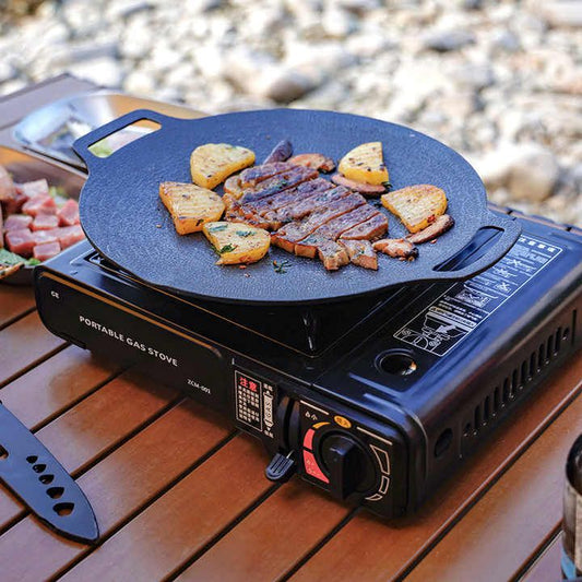 CAMPING PORTABLE STOVE USE WITH DUAL MODE LPG CYLINDER, CHULHA IRON AUTOMATIC BUTANE GAS STOVE (1 BURNERS)