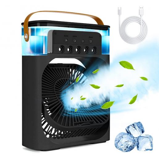 MINI COOLER FOR ROOM COOLING 4-IN-1 PORTABLE AIR CONDITIONER FAN MINI COOLER MIST FAN MINI TABLE FAN USB AIR COOLER (MULTICOLOUR) USB AIR COOLER (WHITE)