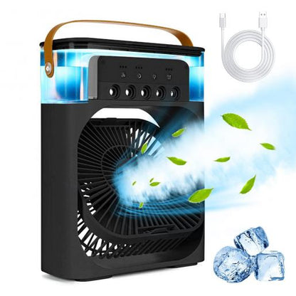 MINI COOLER FOR ROOM COOLING 4-IN-1 PORTABLE AIR CONDITIONER FAN MINI COOLER MIST FAN MINI TABLE FAN USB AIR COOLER (MULTICOLOUR) USB AIR COOLER (WHITE)