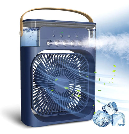 MINI COOLER FOR ROOM COOLING 4-IN-1 PORTABLE AIR CONDITIONER FAN MINI COOLER MIST FAN MINI TABLE FAN USB AIR COOLER (MULTICOLOUR) USB AIR COOLER (WHITE)