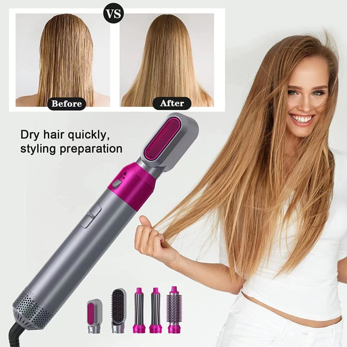 5 IN  HOT AIR STYLER HAIR STRAIGHTENERCHINE FOR WOMEN AND MEN