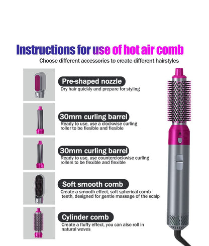 5 IN  HOT AIR STYLER HAIR STRAIGHTENERCHINE FOR WOMEN AND MEN