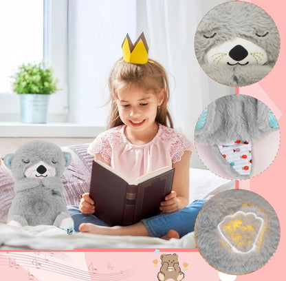 BREATHING TEDDY BEAR BREATHING MOTION INFANT TOYS FOR NEWBORNS, SOFT BREATHING STITCH