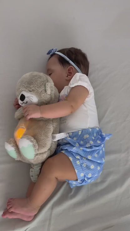 BREATHING TEDDY BEAR BREATHING MOTION INFANT TOYS FOR NEWBORNS, SOFT BREATHING STITCH